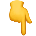 Dedo apontando para baixo