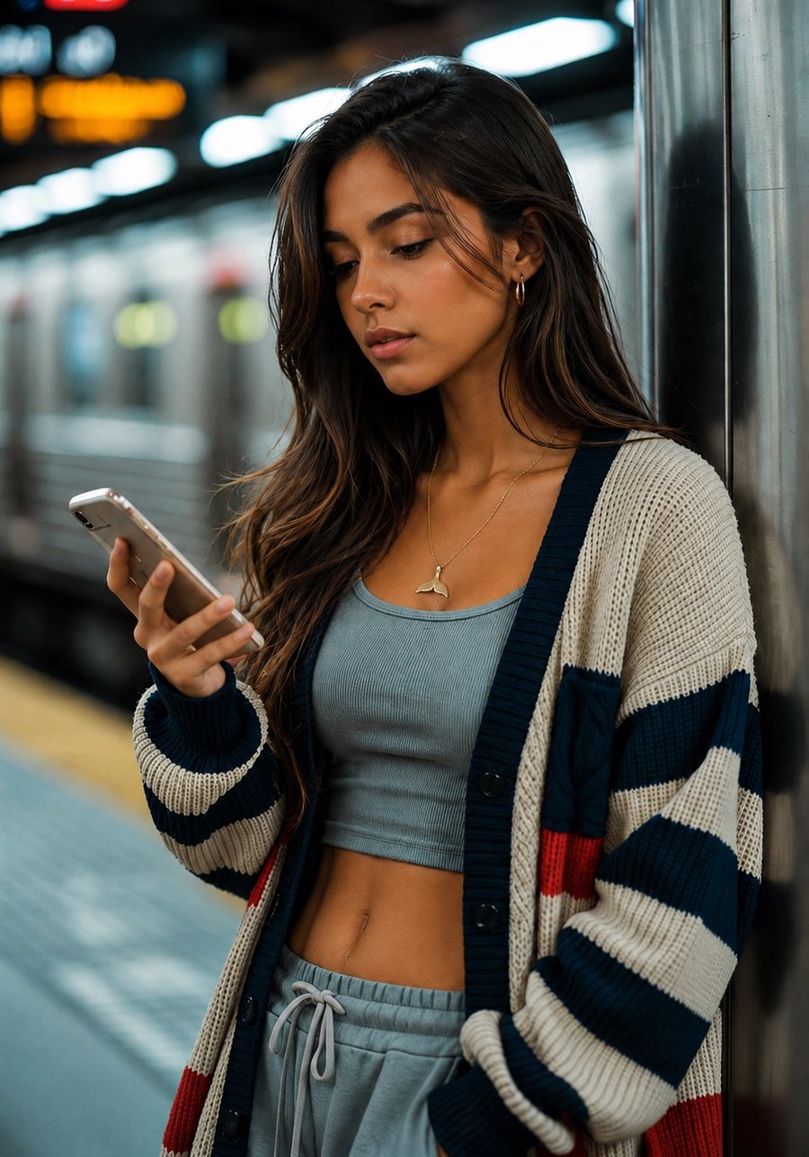 Uma cliente lendo suas mensagens no Instagram